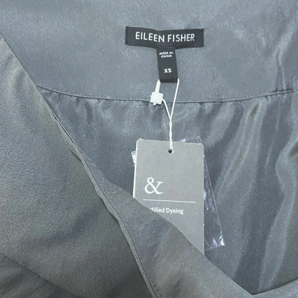 EILEEN FISHER Draped Silk Georgette Skirt - NWT - Picture 6 of 11